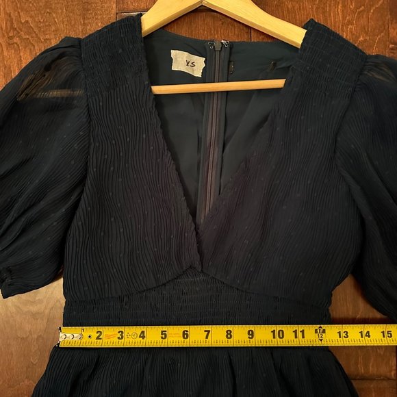 Lulus Forest Dark Green Ruffle Tiered Maxi V Neck Dress Size XSmall Events - Picture 7 of 10